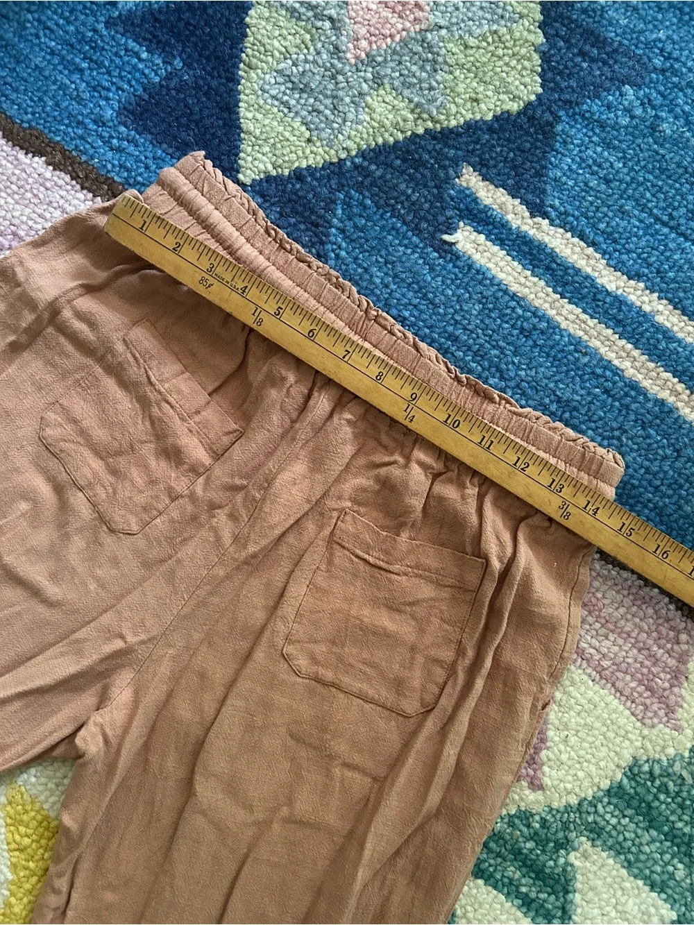 Women’s Casual Elastic-Waist Rust Brown Joggers
